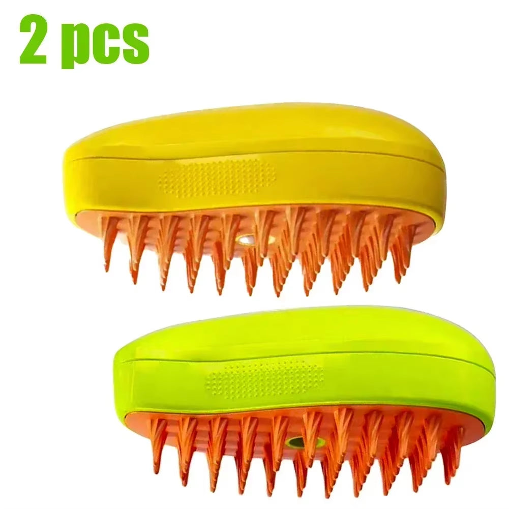 3-in-1 Steam Pet Brush for Dogs and Cats - Massaging Grooming Tool with Spray for Tangled and Loose Hair Removal